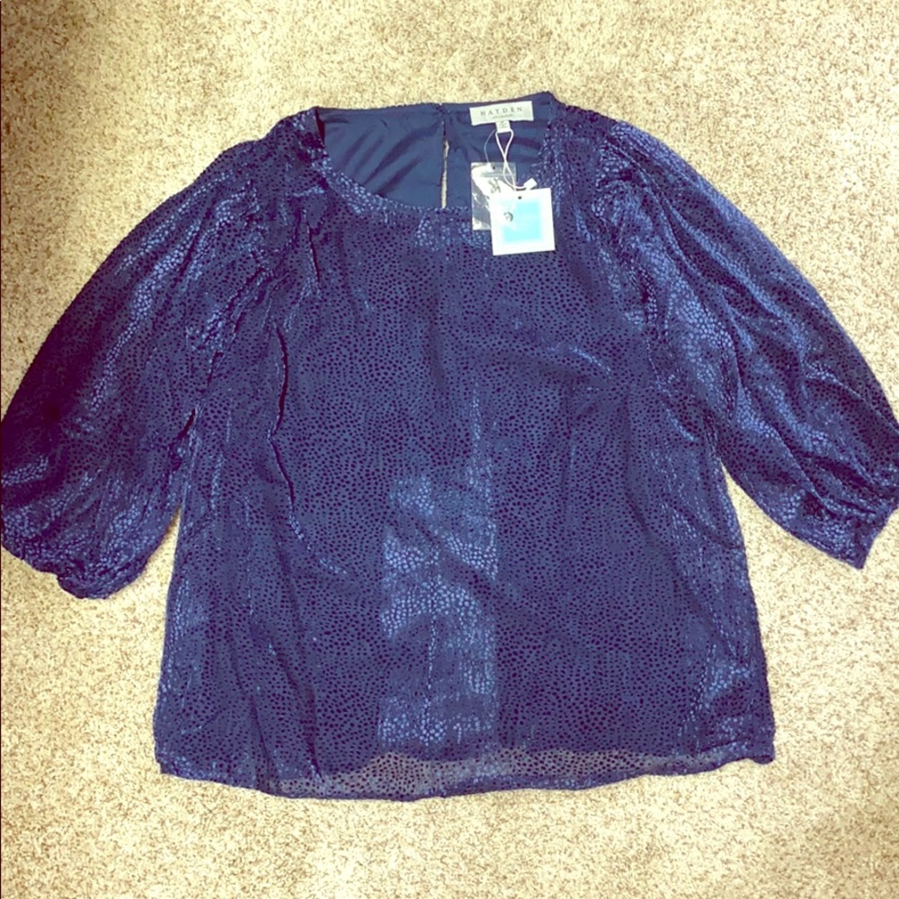 Textured velvet top